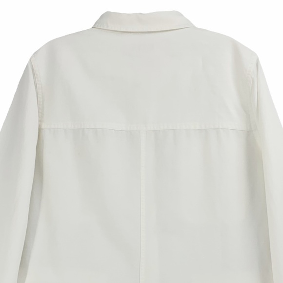 J. Crew Linen Blend White Utility Style Jacket Shacket Chore Jacket - Picture 7 of 16